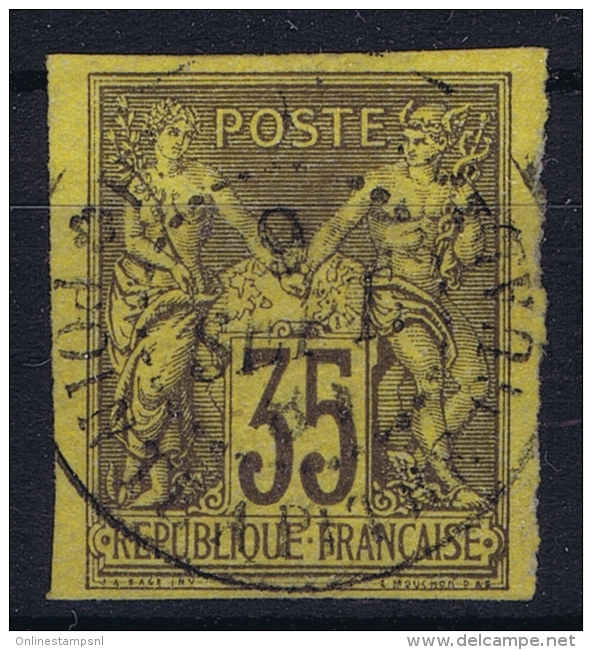 GUADELOUPE   Col. Gen.  Yv Nr 45 Obl. Used Cachet Pointe-a-Pitre - Usados