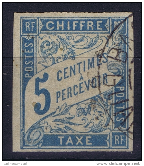 GUYANE  Col. Gen.  Taxe Yv Nr 18 Obl. Used  Cad Guyane  Has A Thin Spot - Oblitérés