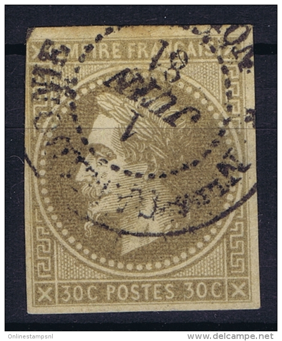 NOUVELLE CALEDONIE  Col. Gen.  Yv Nr 9 Obl. Used Cad Nouméa, Has A Thin Spot - Oblitérés