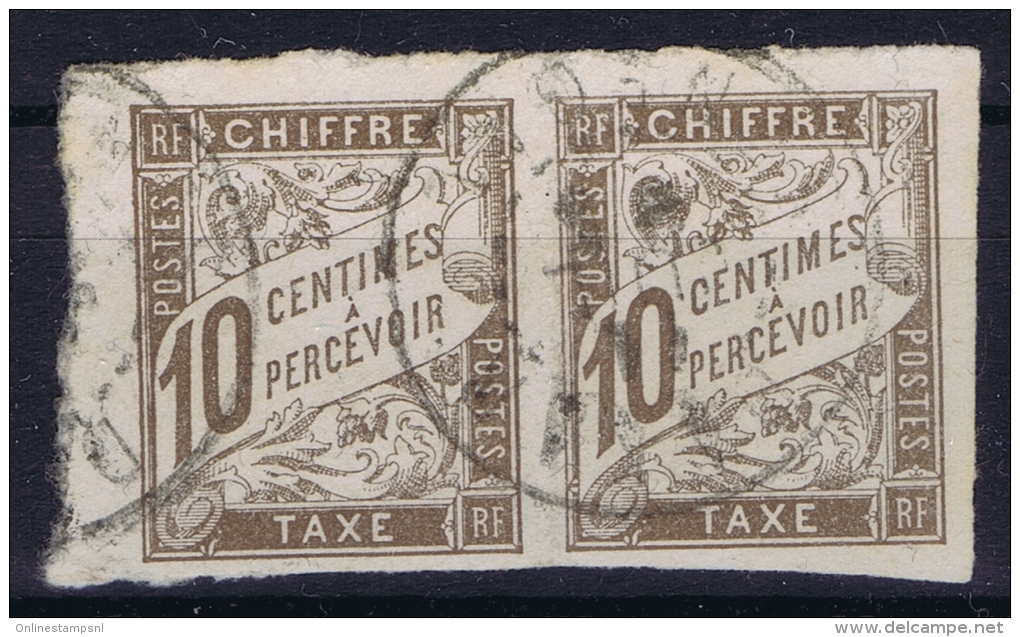 SENEGAL Col. Gen.  Taxe Yv Nr 19 Obl. Used Cad  Paire - Oblitérés