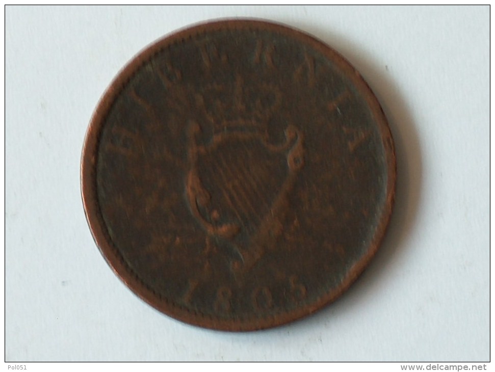 IRLANDE 1/2 HALF PENNY 1805 - Ireland