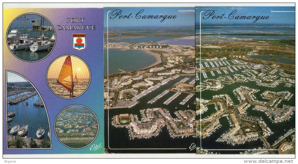 CP.. 30 .  PORT-CAMARGUE .  LOT DE 17 CARTES . - Autres & Non Classés