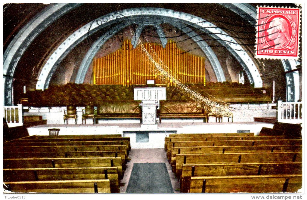 USA. Carte Postale Ayant Circulé En 1909. Ogden/Interior Of Mormon Tabernacle. - Ogden