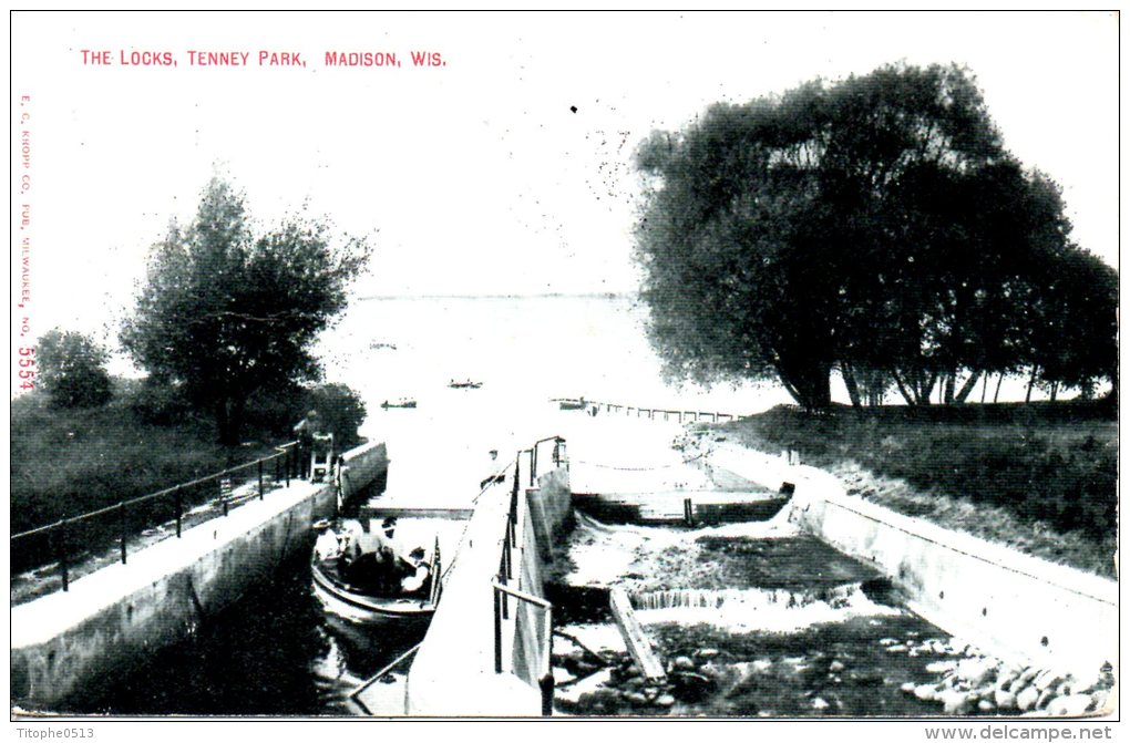 USA. Carte Postale Ayant Circulé. Madison/The Locks, Tenney Park. - Madison