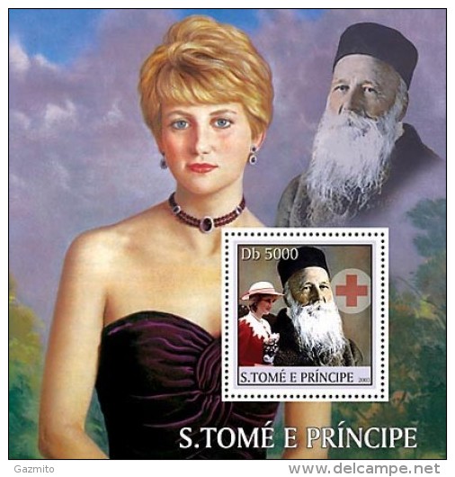 S. Tomè 2003, Lady Diana, Henry Dunandt, BF - Henry Dunant