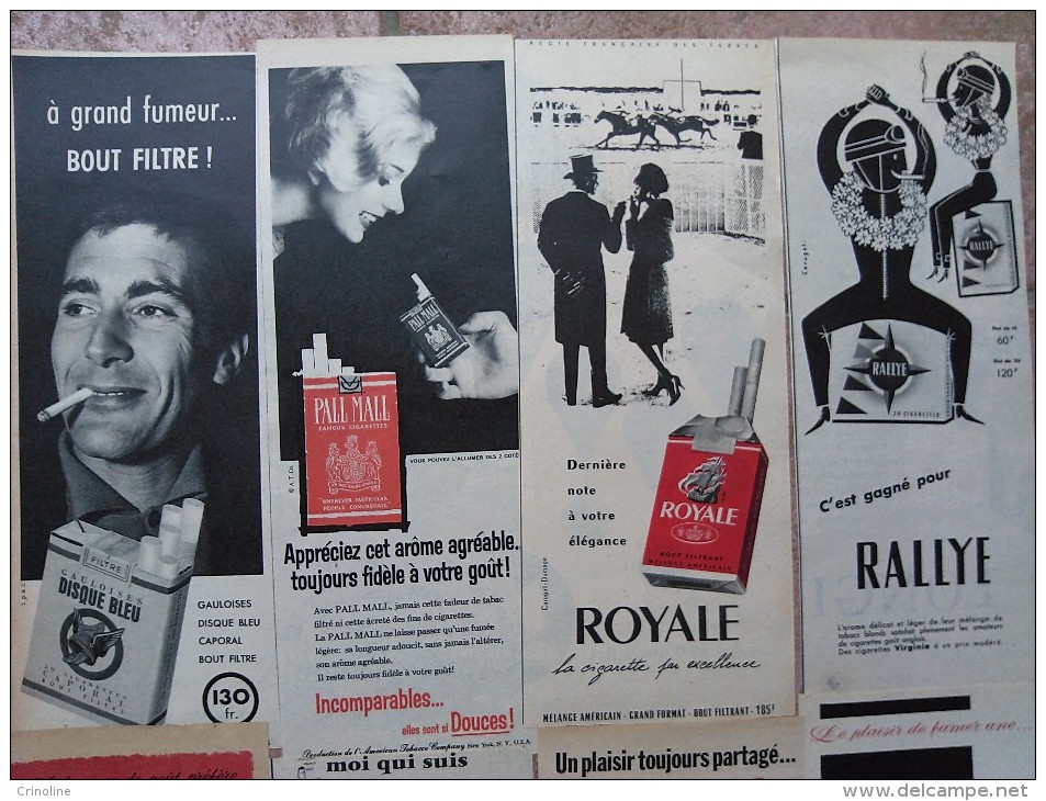8 Publicités Cigarette Briquet  Lot - Werbung