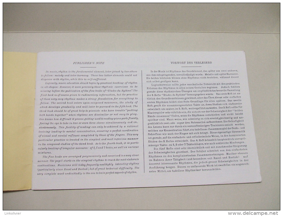 ETUDE Du RYTHME (cahier 2) Par Georges DANDELOT - Alphonse Leduc Éditions Musicales, Paris - Unterrichtswerke