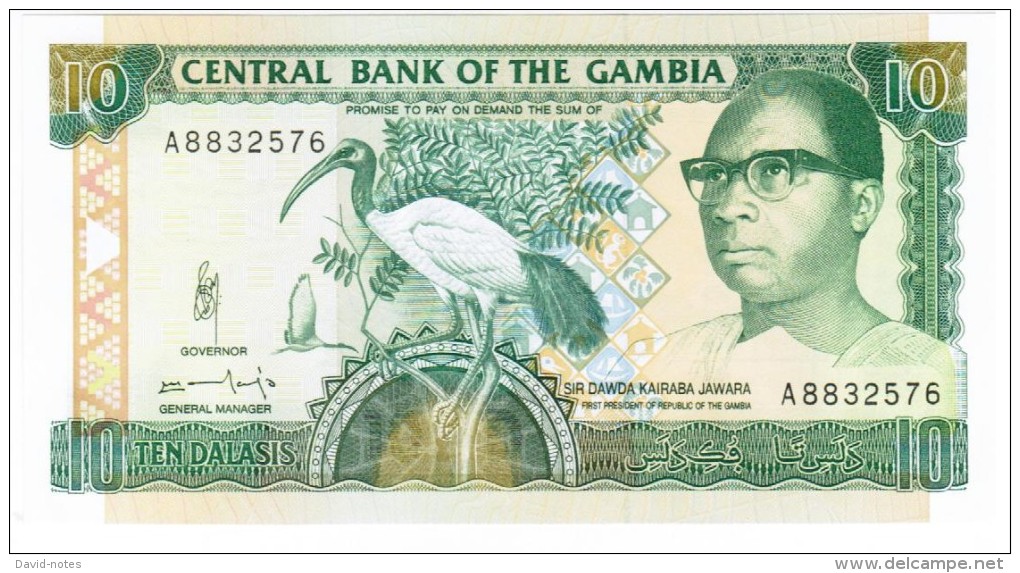 Gambia - Pick 13b - 10 Dalasis 1991 - 1995 - Unc - Gambia