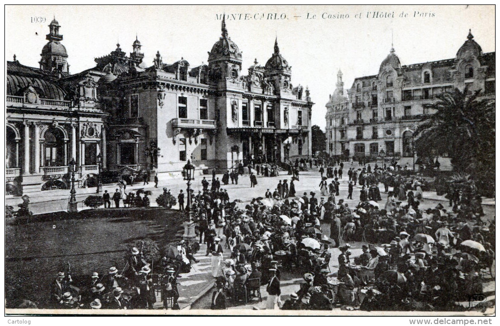 Montecarlo. Le Casino Et L'Hôtel De Paris (Anciens Etab. Neurlein Et Cie) - Hôtels