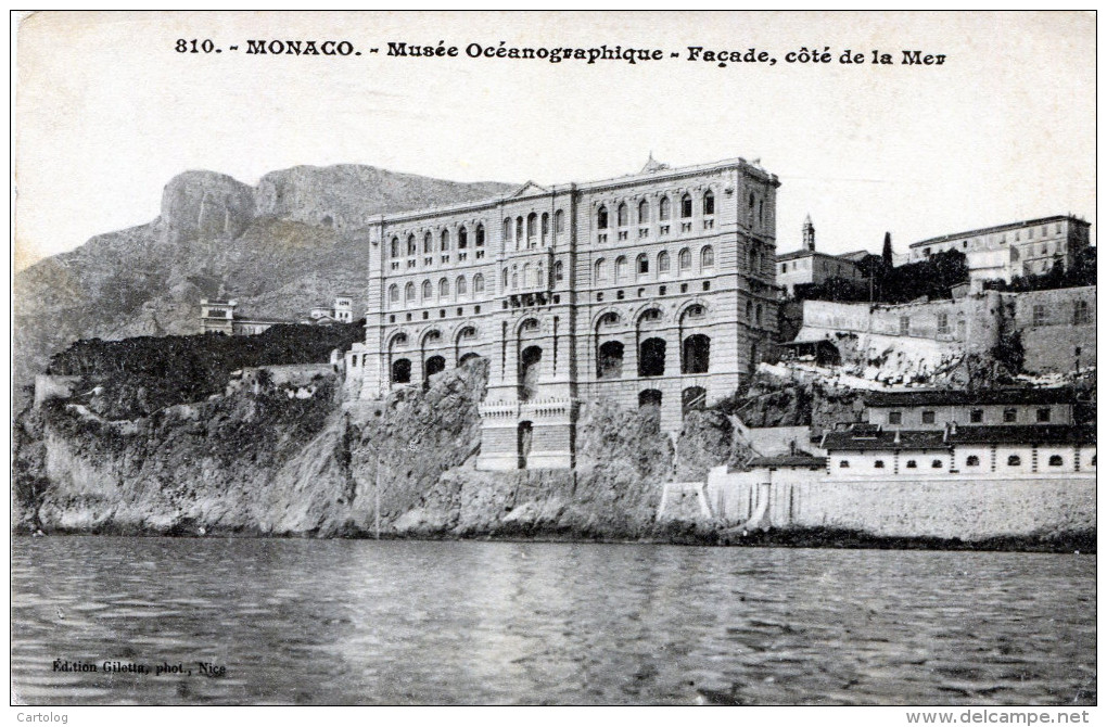 Monaco. Musée Océanographique. Façade, Côté De La Mer - Oceanographic Museum