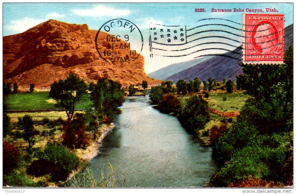 USA. Carte Postale Ayant Circulé En 1910. Entrance Echo Canyon. - Bryce Canyon