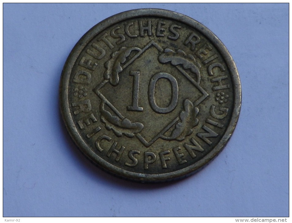 ALLEMAGNE 10  REICH PFENNIG      1924 E      TB  CU - 10 Rentenpfennig & 10 Reichspfennig