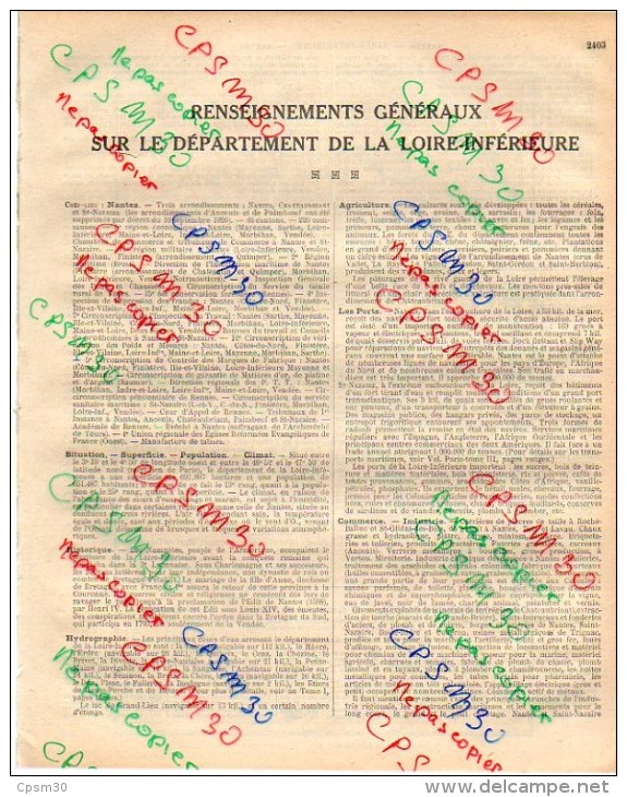 ANNUAIRE - 44 - Département Loire-Inf - Année 1922 + 1929 +1933 +1951 - édition Didot-Bottin - Quatre Années (8.25x4=33) - Annuaires Téléphoniques