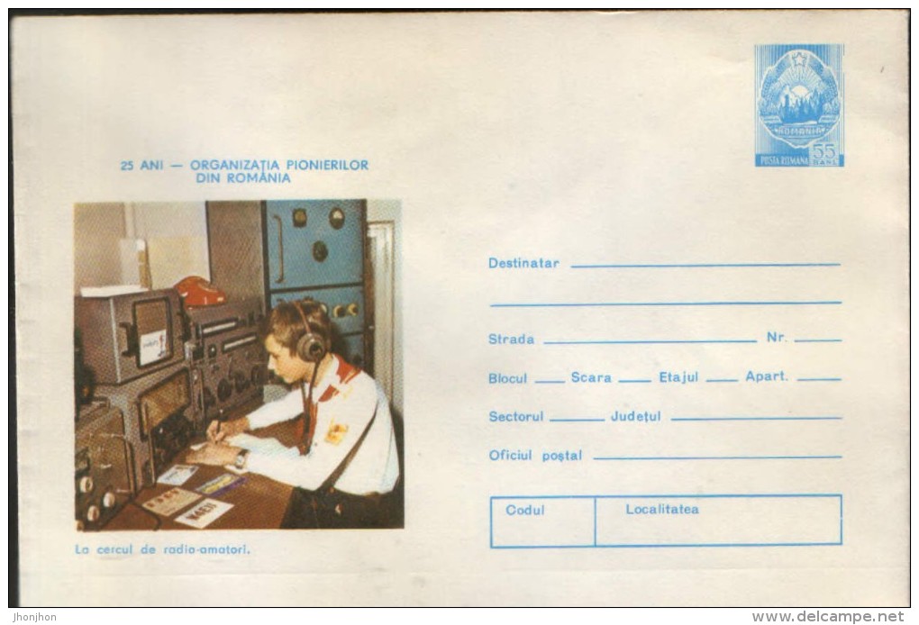 Romania - Postal Stationery Cover Unused 1974 - Scouting - A Pioneer In The Circle Of Amateur Radio Operators - Briefe U. Dokumente