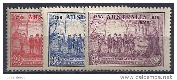 AUSTRALIA 1937 - Yvert #123/5 - * MH - Ungebraucht