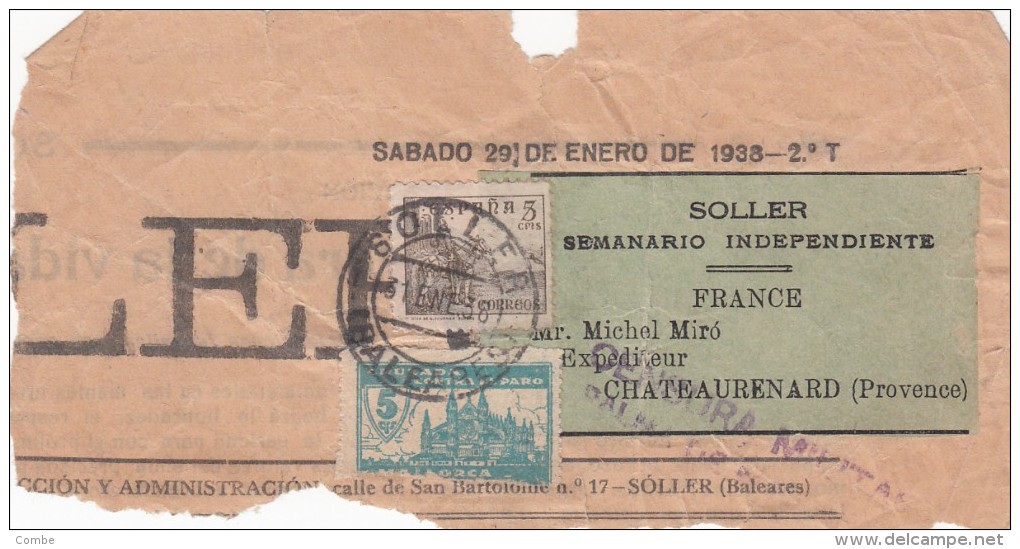 SABADO 29 DE ENERO DE 1938 FRAGMENT JOURNAL CENSURA MILITAR   / 3879 - Altri & Non Classificati