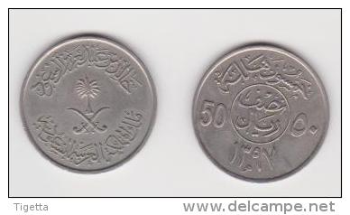ARABIA SAUDITA   50 HALALA   ANNO 1976 - Arabia Saudita