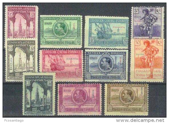 ESPAÑA/SAHARA 1929 - Edifil #25/35 - MLH * - Sahara Español