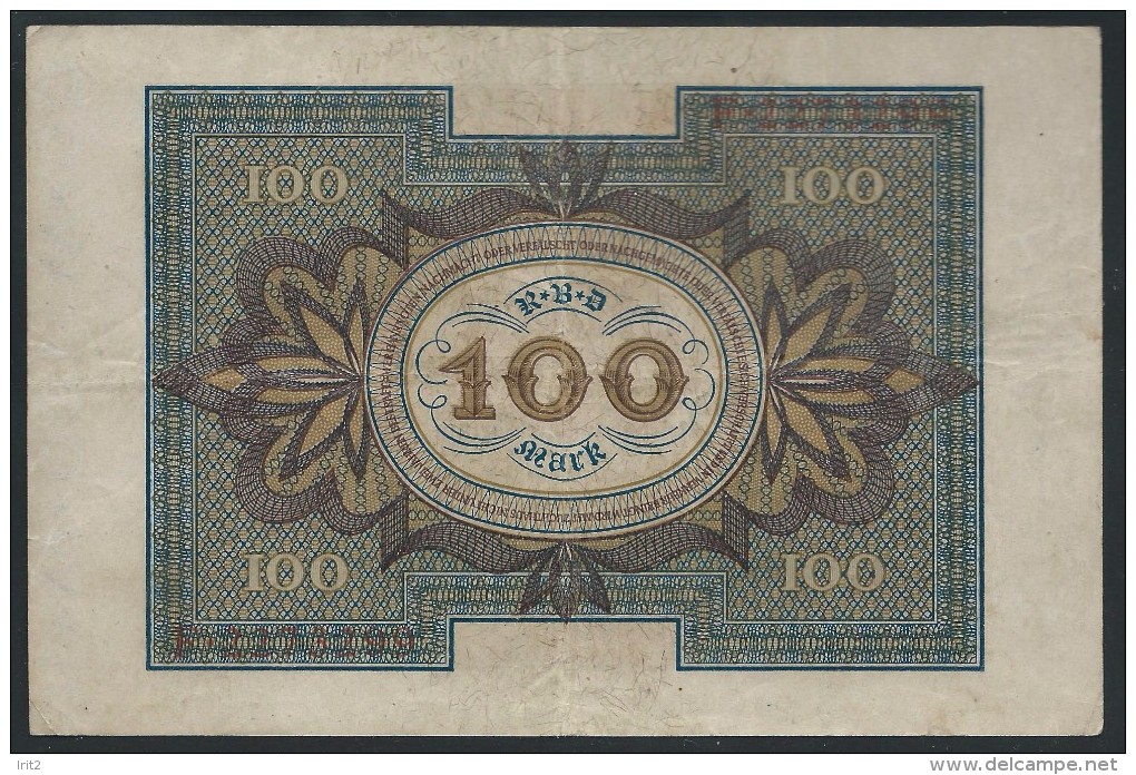 BANKNOTES 1920 GERMANIA-ALLEMANIA 100 MARK - 100 Mark