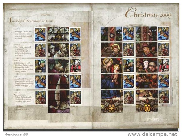 GB 2009 BIBLE CHRISTMAS SMILER SHEET  LS67 - Timbres Personnalisés