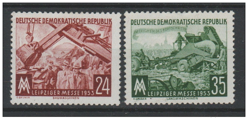 ALLEMAGNE - DDR - 1953 - *  - Michel 380/381 - Série - - Neufs