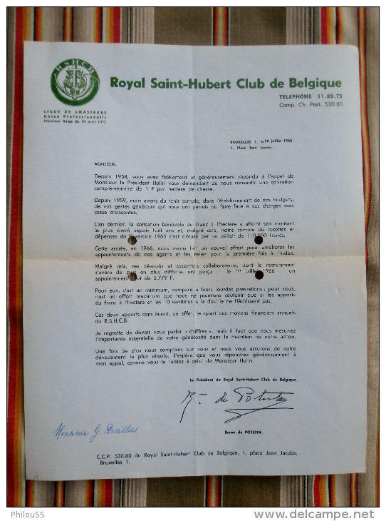 BRUXELLES   ROYAL SAINT HUBERT CLUB - 1950 - ...