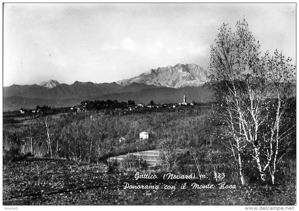 GATTICO (NO) - PANORAMA CON IL MONTE ROSA - F/G -V: 1963 - Novara