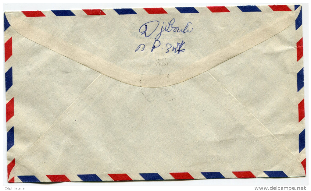 AFARS ET ISSAS LETTRE PAR AVION DEPART DJIBOUTI 20-1-1975 POUR LA FRANCE - Lettres & Documents