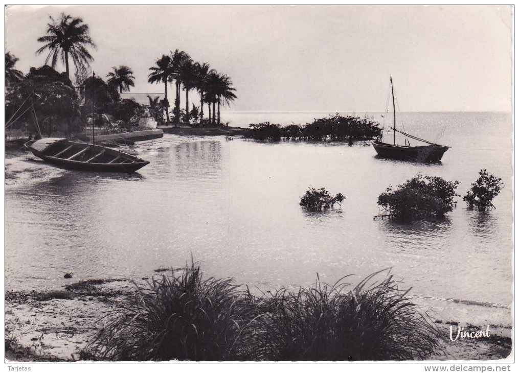 POSTAL DE GUINEA FRANCESA DE UNE PETITE CRIQUE EN GUINEE DEL AÑO 1960 (EDITIONS VINCENT) - Guinea Francesa