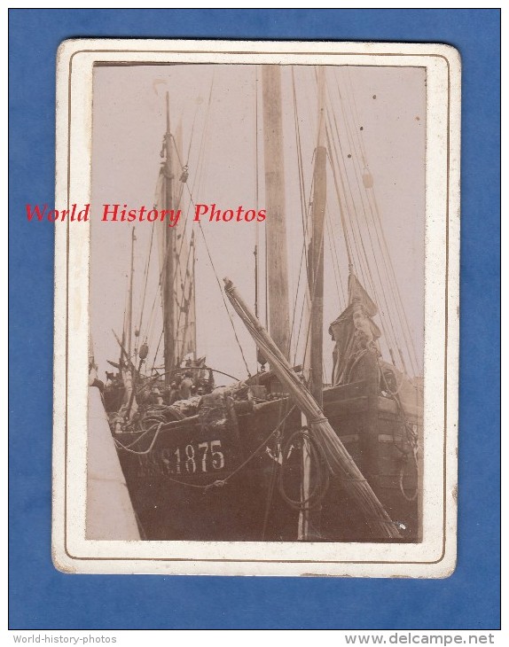 Photo Ancienne - SAINT VALERY Sur SOMME - Beau Bateau De Pêche Au Port - Boat Ship Fisher Pécheur - Bateaux