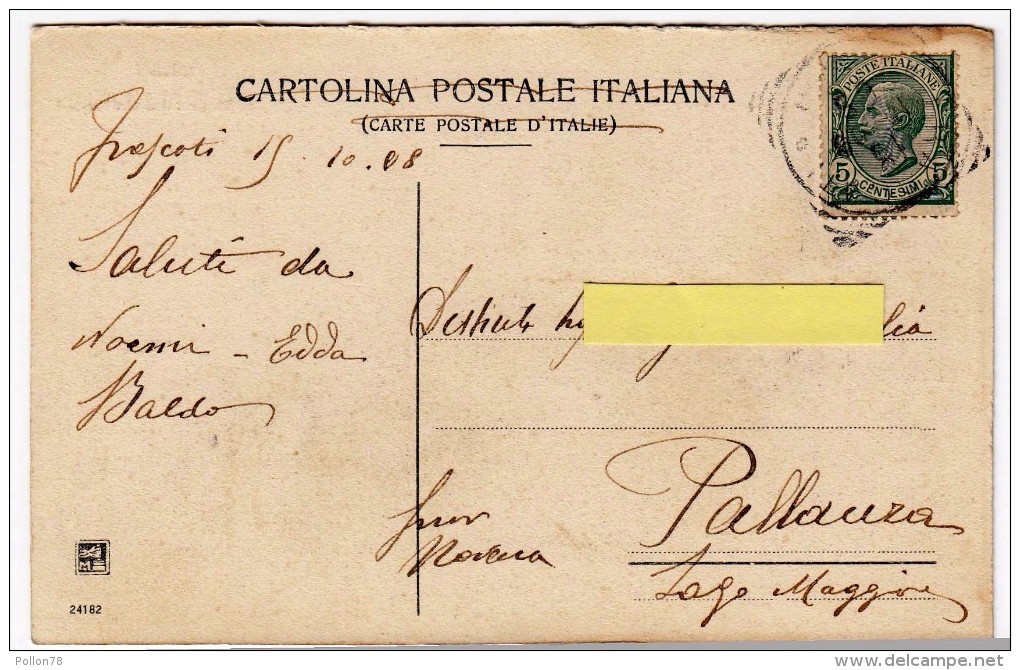 FRASCATI - INGRESSO VILLA RUFINELLA - 1908 - Vedi Retro - Formato Piccolo - Altri & Non Classificati