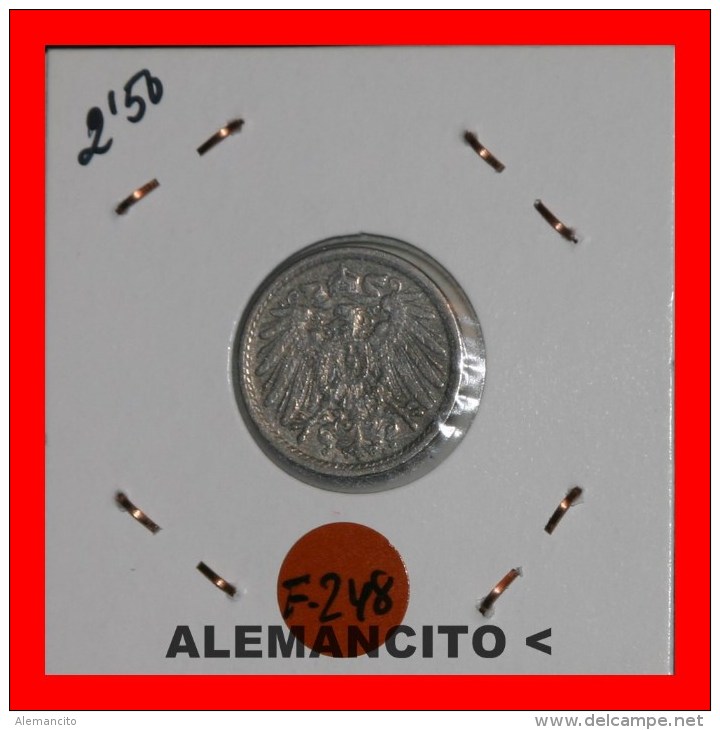 ALEMANIA - IMPERIO 5-Pfn. DEUTSCHES REICH AÑO 1905 - 5 Pfennig