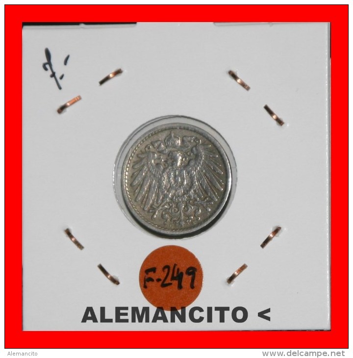 ALEMANIA - IMPERIO 5-Pfn. DEUTSCHES REICH AÑO 1905 - 5 Pfennig