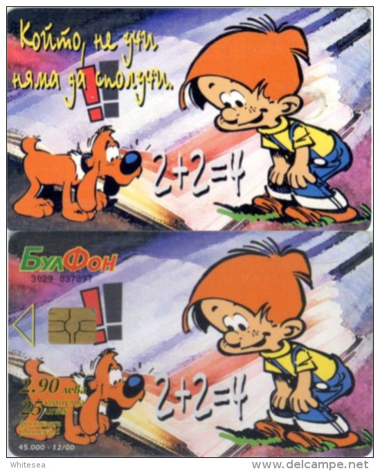 Telefonkarte Bulgarien - BulFon - Comic - Mathematik -  Hund - 25 Units - 12/00 - Aufl. 45000 - Bulgarien