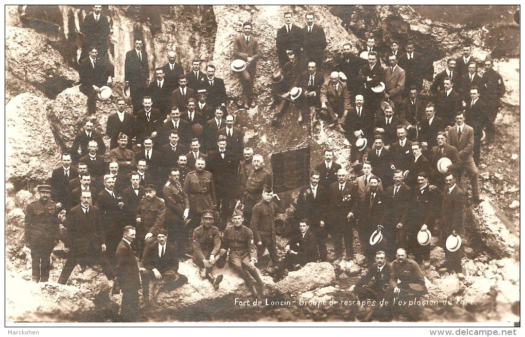 ANS (4430) - LONCIN - MILITARIA 14/18 : Groupe De Rescapés De L'explosion Du Fort De Loncin, Le 15 Août 1914. CPA. - Ans