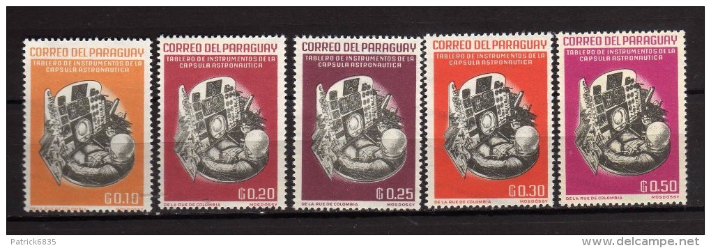 Paraguay **- 1963 - Fusées Et Satellites.  Yvert. 714à718 . MNH. NEUF.    Vedi Descrizione - Paraguay