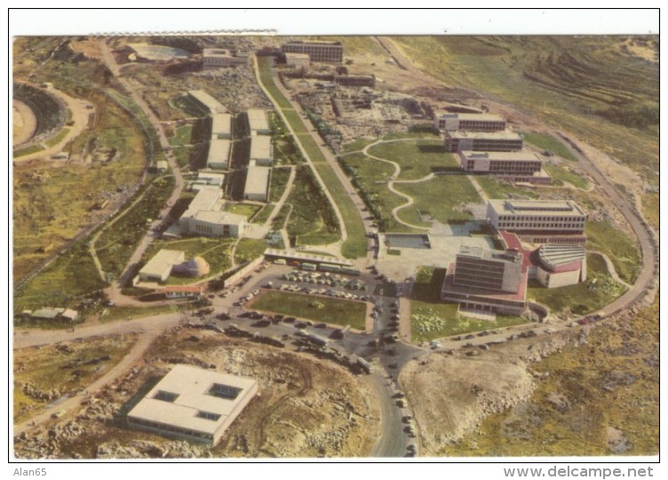 Jerulsalem Israel, Hebrew University Campus Aerial View, C1950s Vintage Postcard - Israel