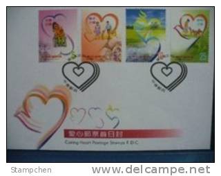 FDC 2003 Love Stamps Wheelchair Disabled Challenged Paper Kite Heart Volunteer Family Cat Dog Chess - Handicaps