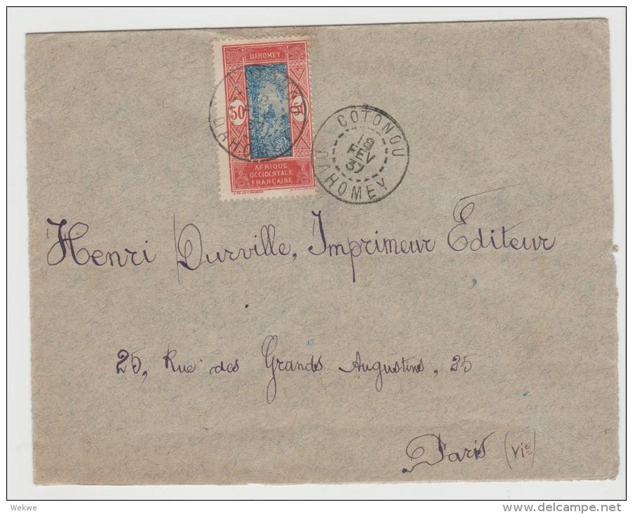 FAF122 / Dahomey 1937, Palmenernte - Lettres & Documents