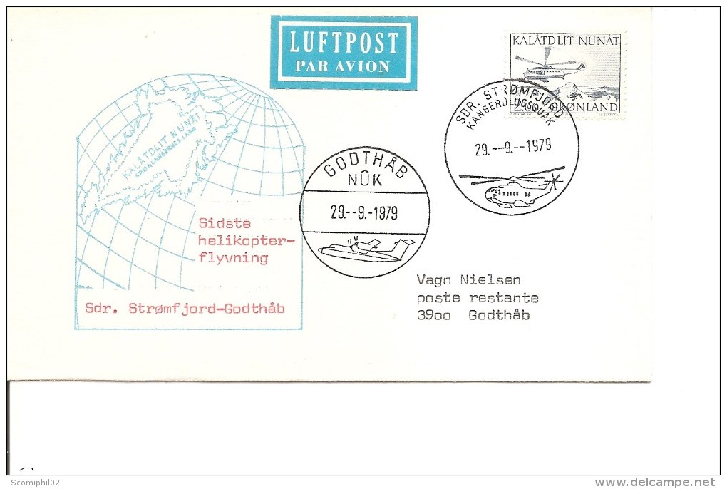 Hélicoptères ( FDC Du Groenland De 1979 à Voir) - Elicotteri