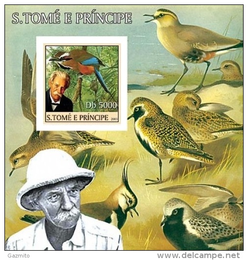 S. Tomè 2003, Birds, Dr. Schweitzer, BF IMPERFORATED - Albert Schweitzer