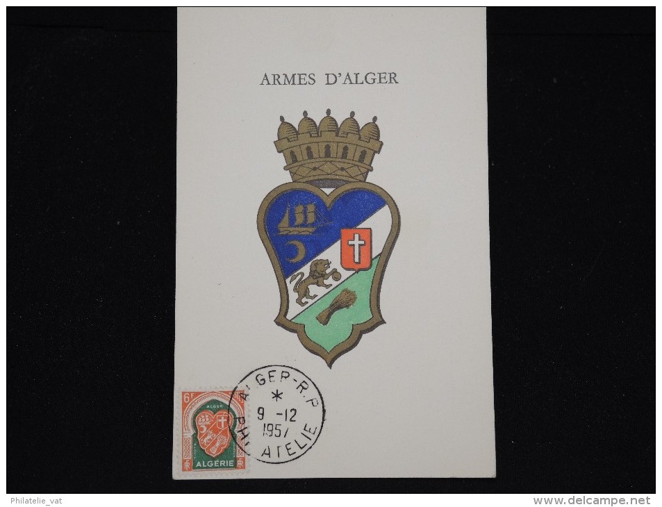 FRANCE - ALGERIE - Carte Maximum Des Armes D'Alger En 1957 - A Voir - Lot P11799 - Maximum Cards