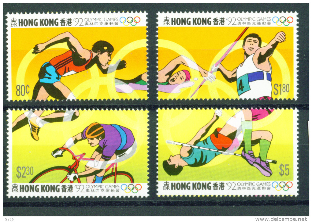 Hongkong, 1992, 645/48, Olympische Sommerspiele, Summer Olympics Barcelona, MNH ** - Unused Stamps