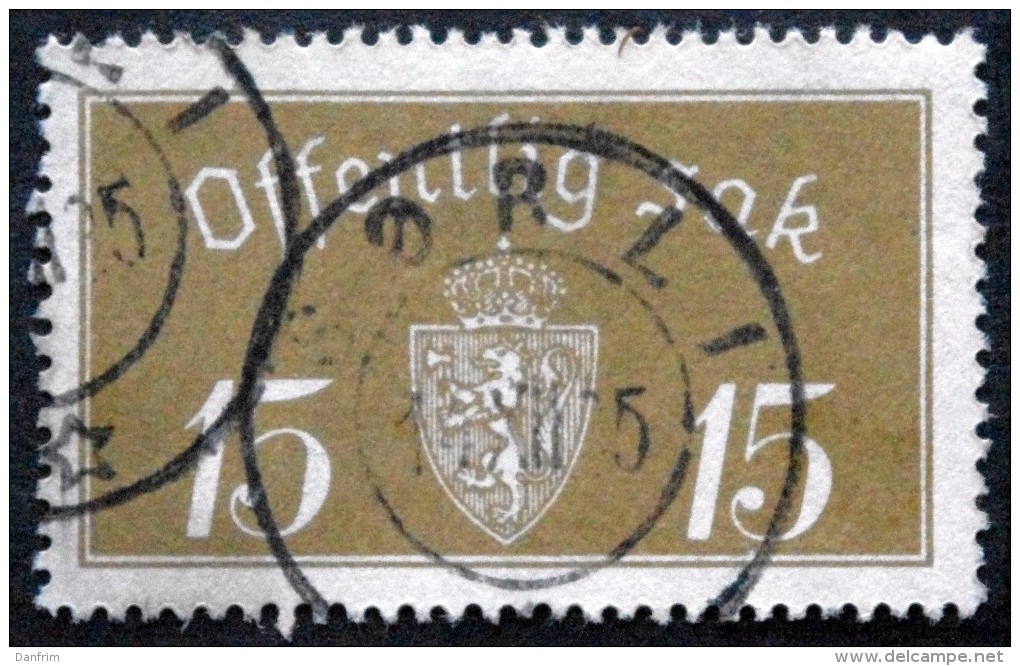 Norway 1933  Minr.13 I   35mm X19,5mm SØRLI  14-12-1935   ( Lot C 287 ) - Oficiales