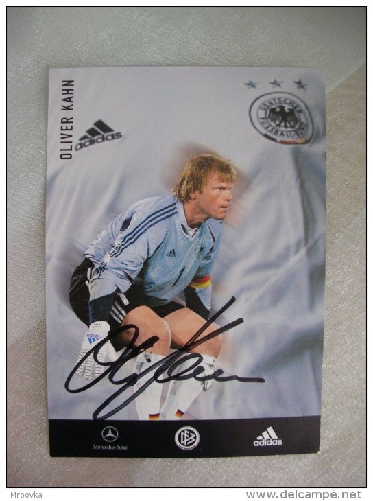 Autogramm-Karte Oliver Kahn / Germany/ Allemagne/Deutschland/Football/Fußball - Autógrafos