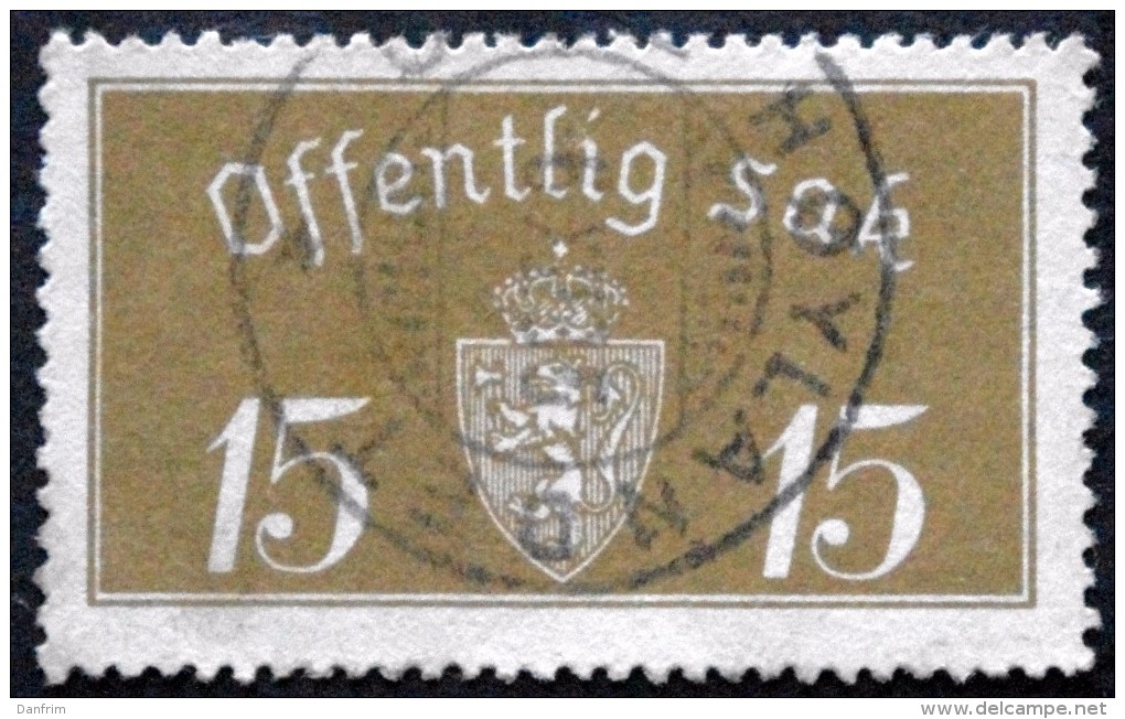 Norway 1933  Minr.13 I   35mm X19,5mm 6-12-1935   ( Lot C 293 ) - Service