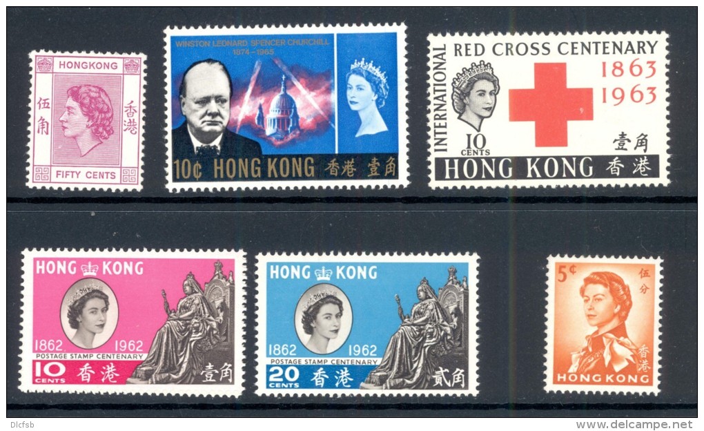 HONG KONG, 1953 Etc, Six Fine MNH Stamps Unmounted Mint, Cat &pound;14 - Used Stamps