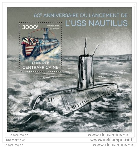 CENTRAL AFRICA 2014 ** S/S USS Nautilus Submarine U-Boote Sous-marin Submarino Onderseeer A1436 - Duikboten
