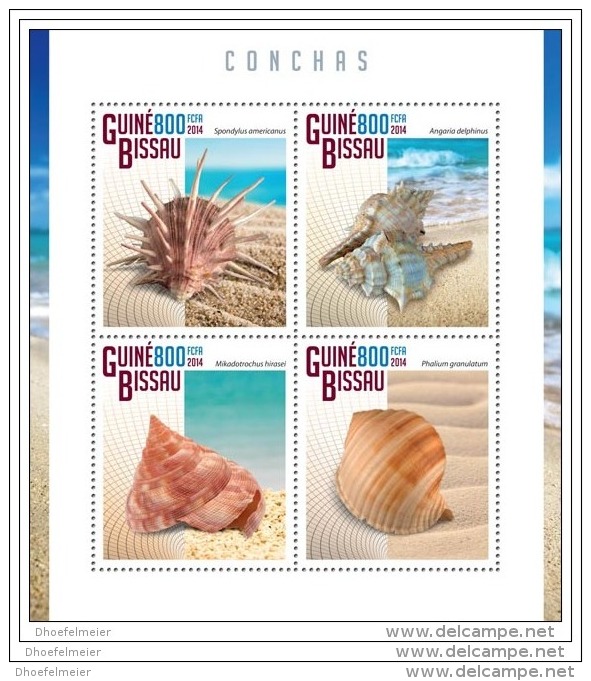 GUINEA BISSAU 2014 ** S/S 4v Shells Muscheln Coquillages A1503 - Coquillages