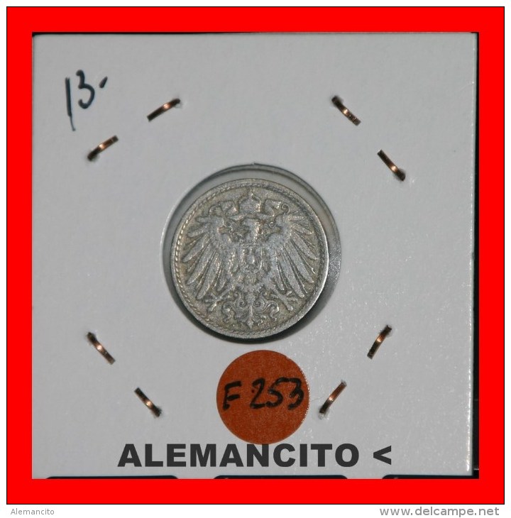 ALEMANIA - IMPERIO 5-Pfn. DEUTSCHES REICH AÑO 1906 - 5 Pfennig